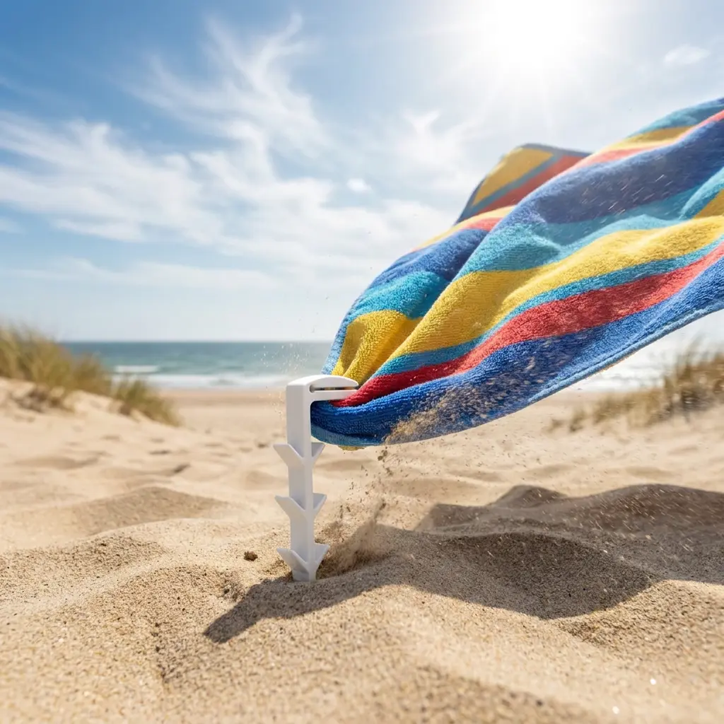 Attache serviette plage